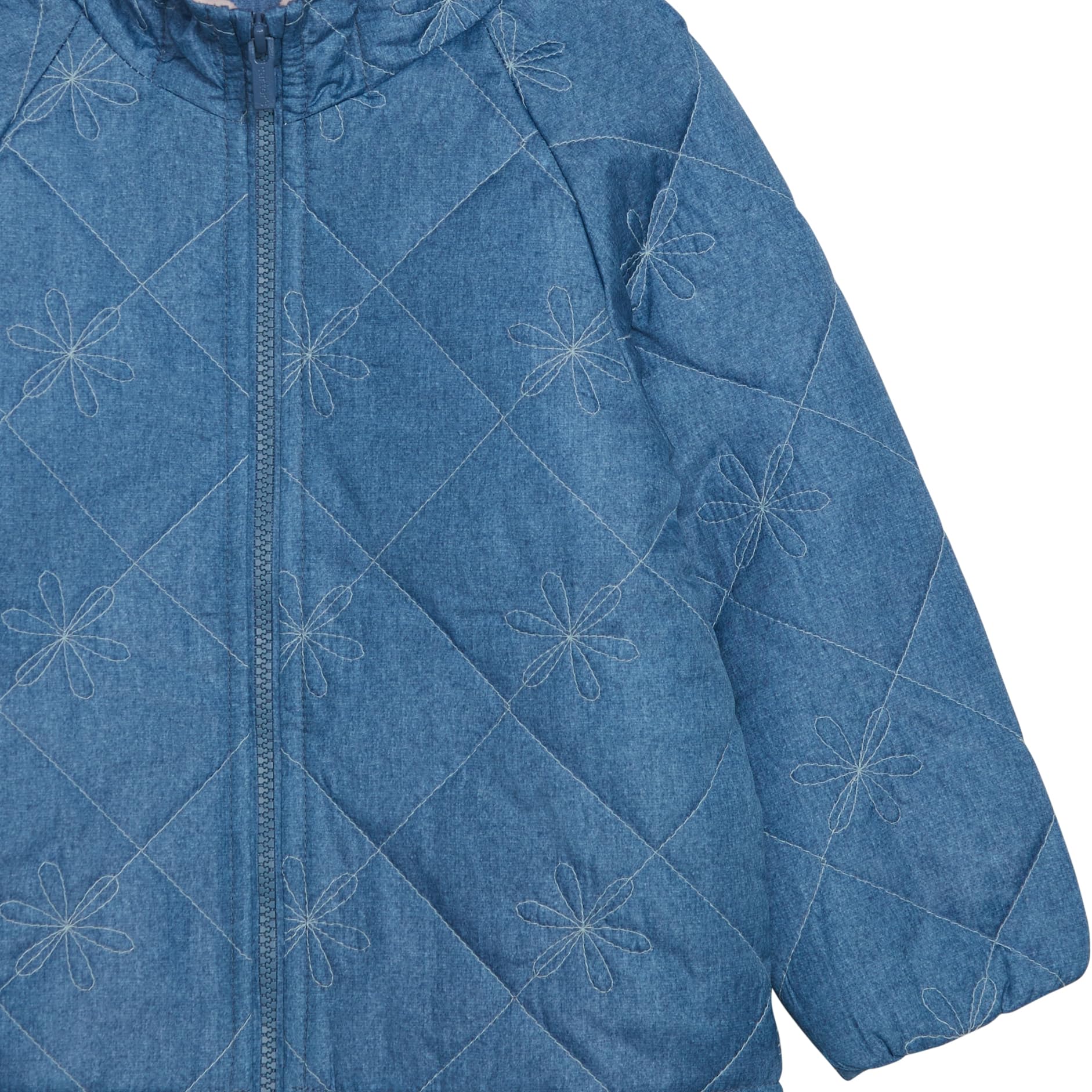 Carter's Baby Girls' Daisy Diamond Quilted Midweight Jacket With Fleece Lining - Image 4