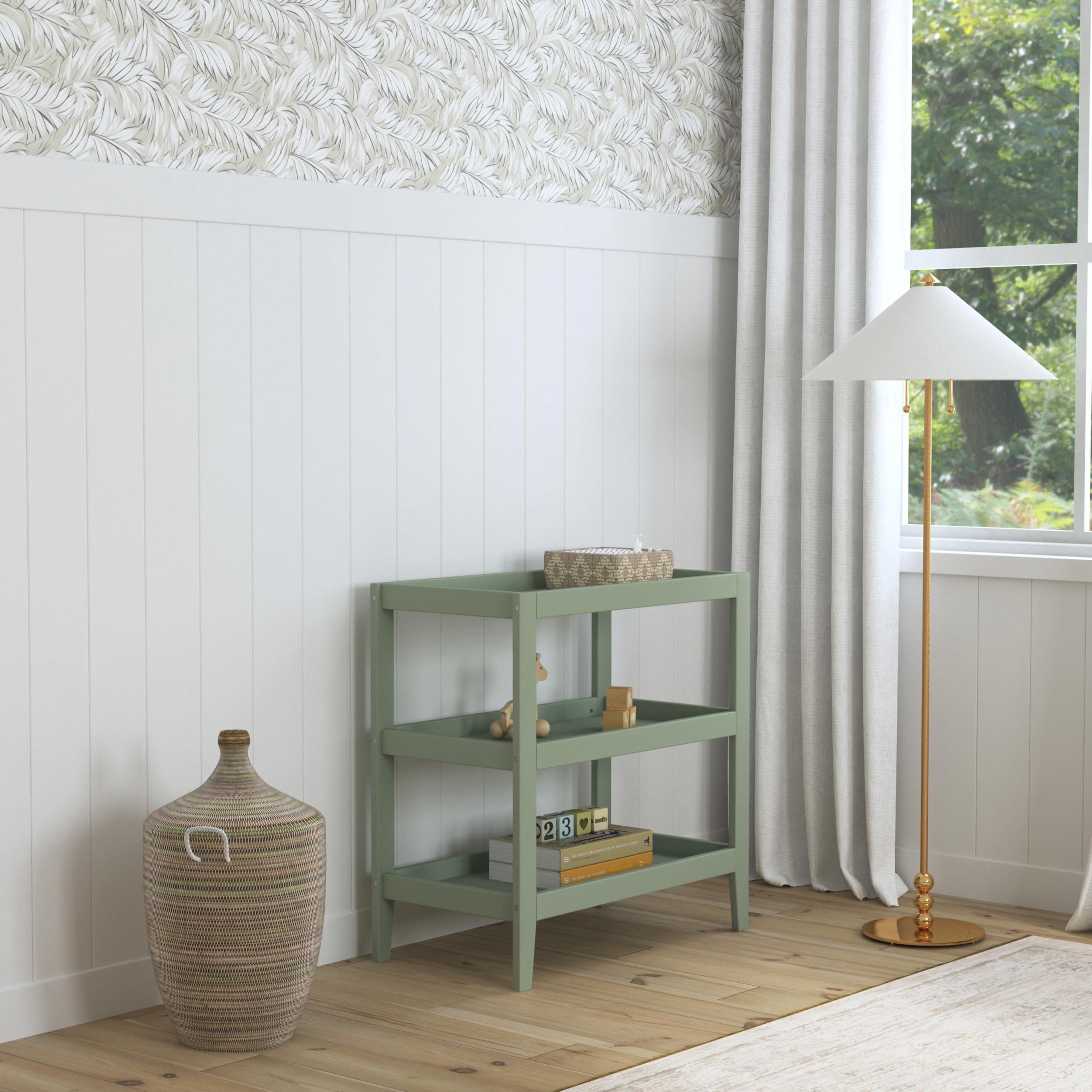 Carter's by Davinci Colby Changing Table in Light Sage, GREENGUARD Gold Certified - Image 5