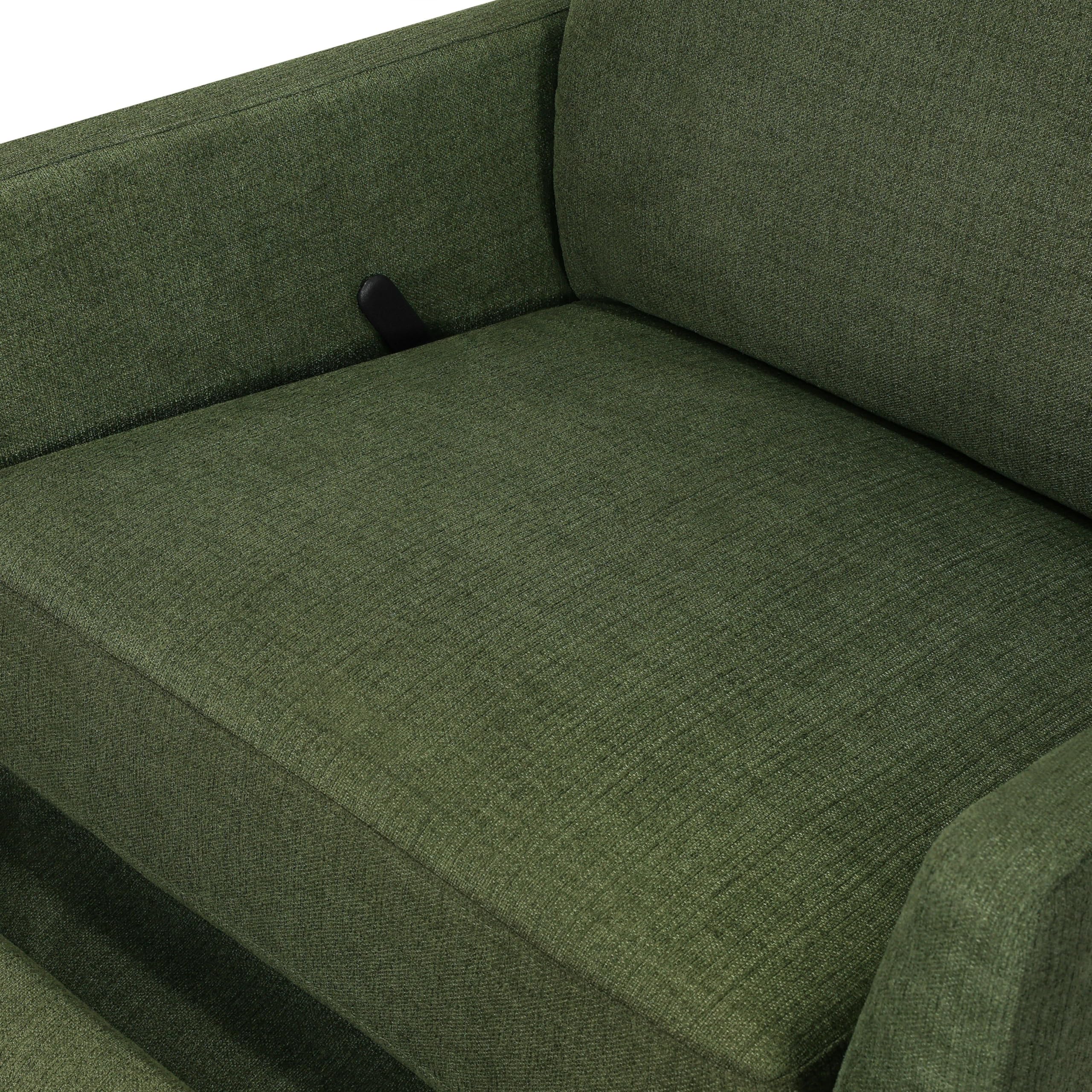 Carter's by Davinci Ethan Swivel Recliner in Performance Forest Green Linen, GREENGUARD Gold & CertiPUR-US® Certified - Image 9