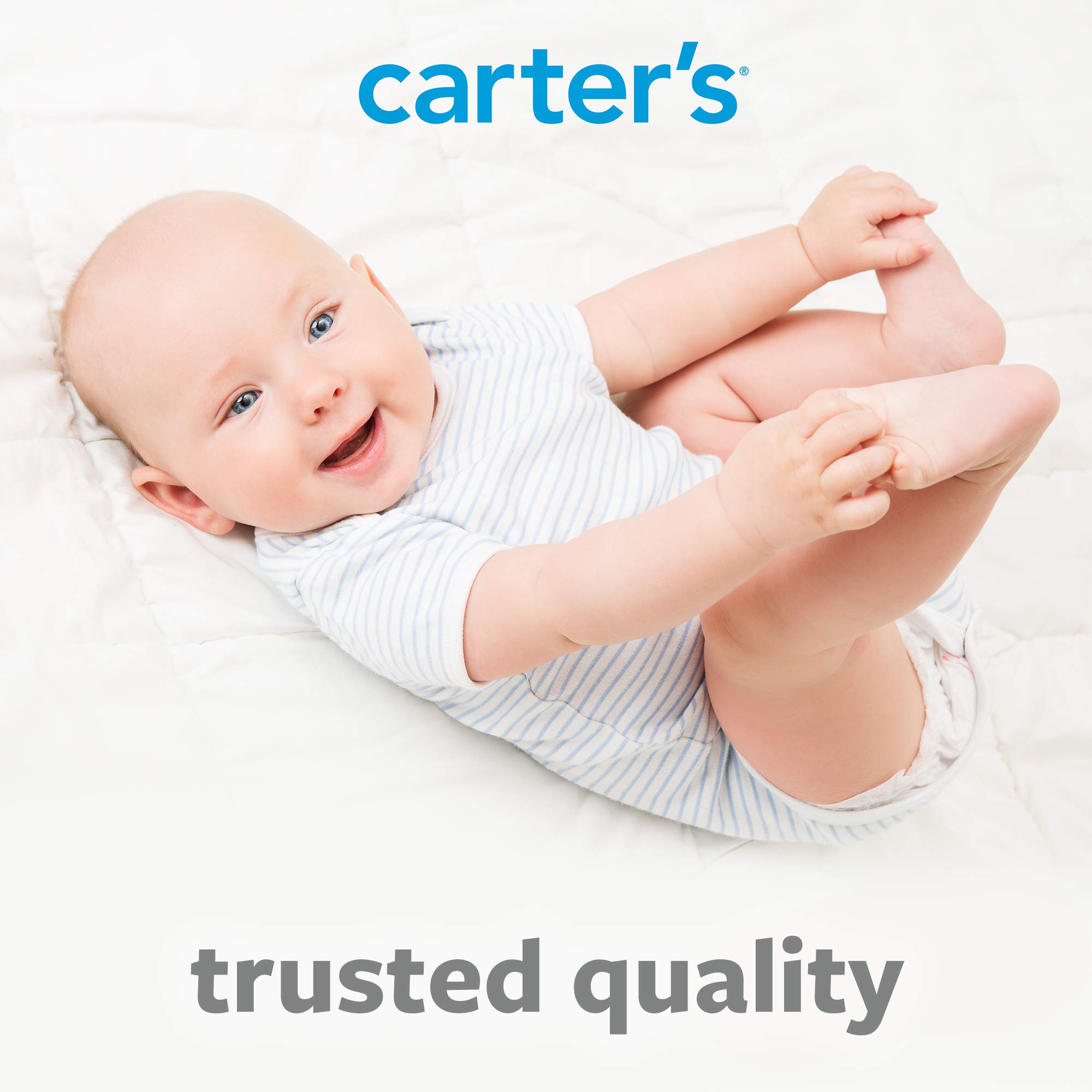 Carters Waterproof Fitted Quilted Crib and Toddler Protective Mattress Pad Cover, White - Image 6