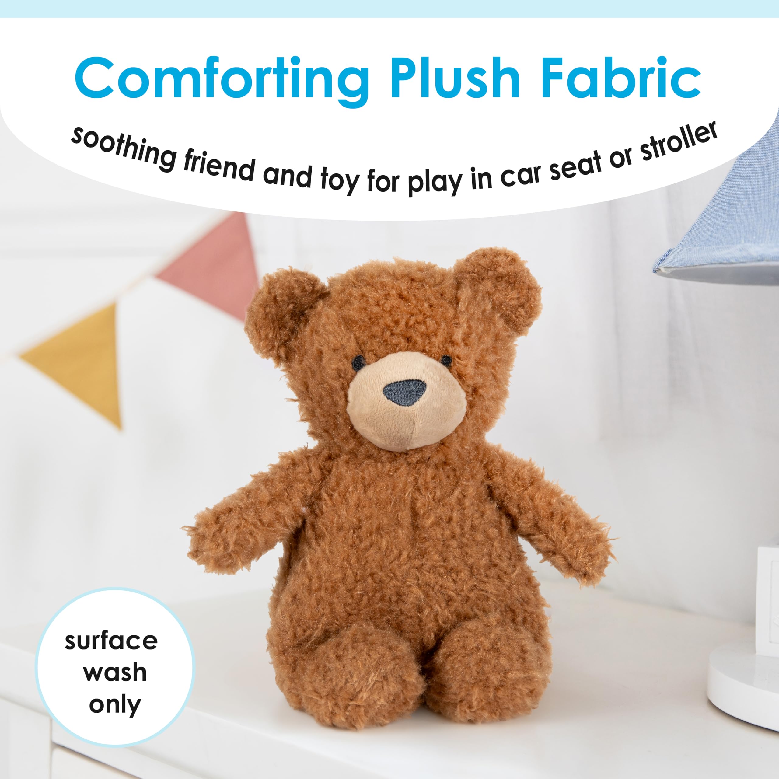 Kids Preferred 11 Inch Teddy Bear Brown Soft Plush Stuffed Animal Toy Gift for Kids and Toddlers - Carter's Squishy Bear - Image 4