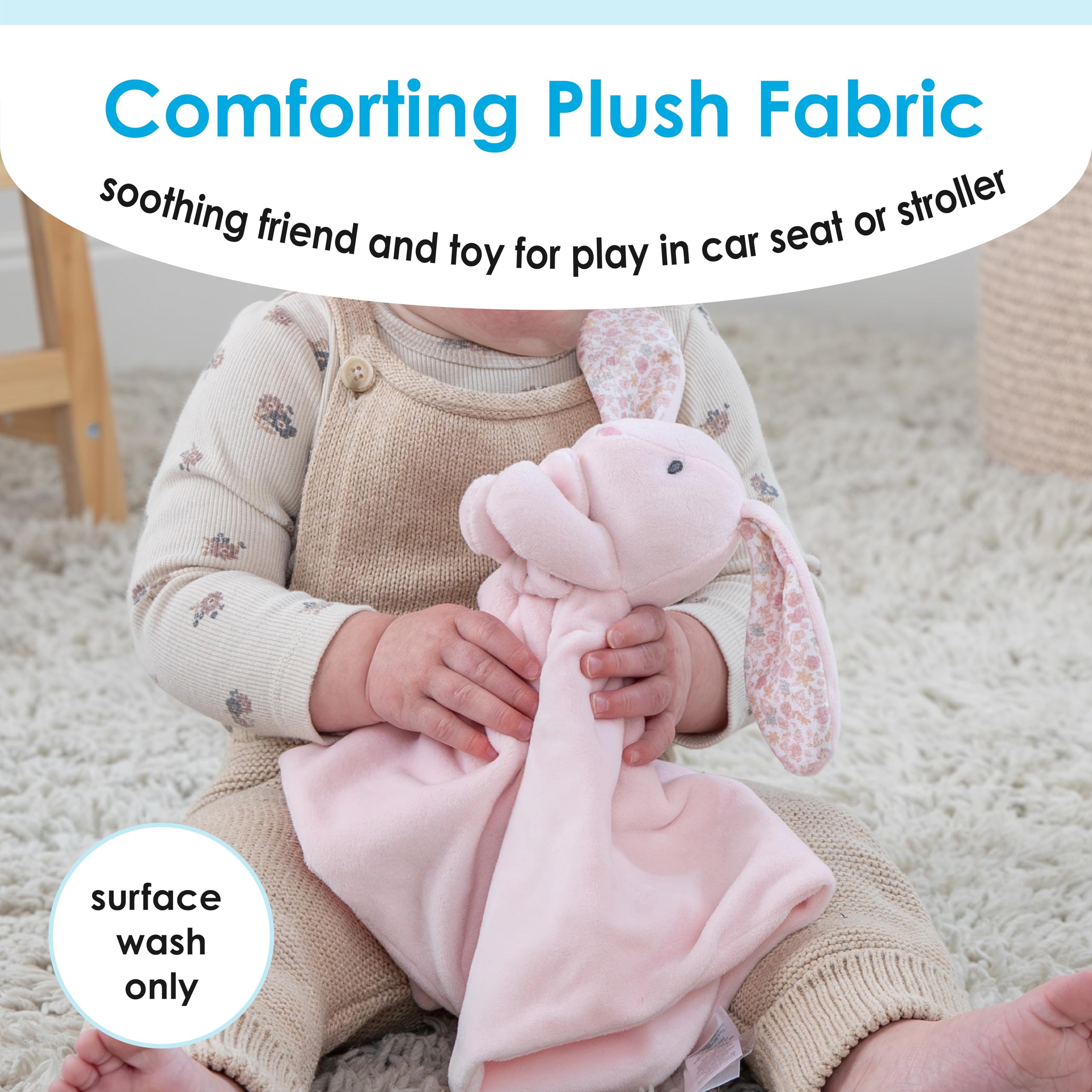 Kids Preferred Carter's Bunny Rabbit Stuffed Animal Security Blanket Soft Yellow Baby Lovey Unisex Lovie Baby Gifts for Newborn Toddler Snuggle Toy - Image 4