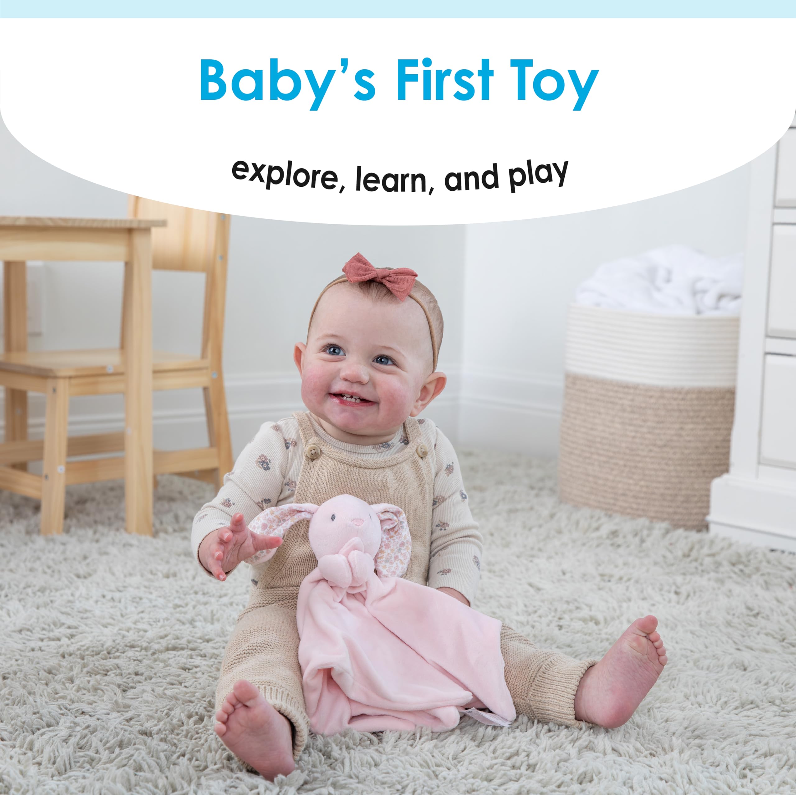 Kids Preferred Carter's Bunny Rabbit Stuffed Animal Security Blanket Soft Yellow Baby Lovey Unisex Lovie Baby Gifts for Newborn Toddler Snuggle Toy - Image 6