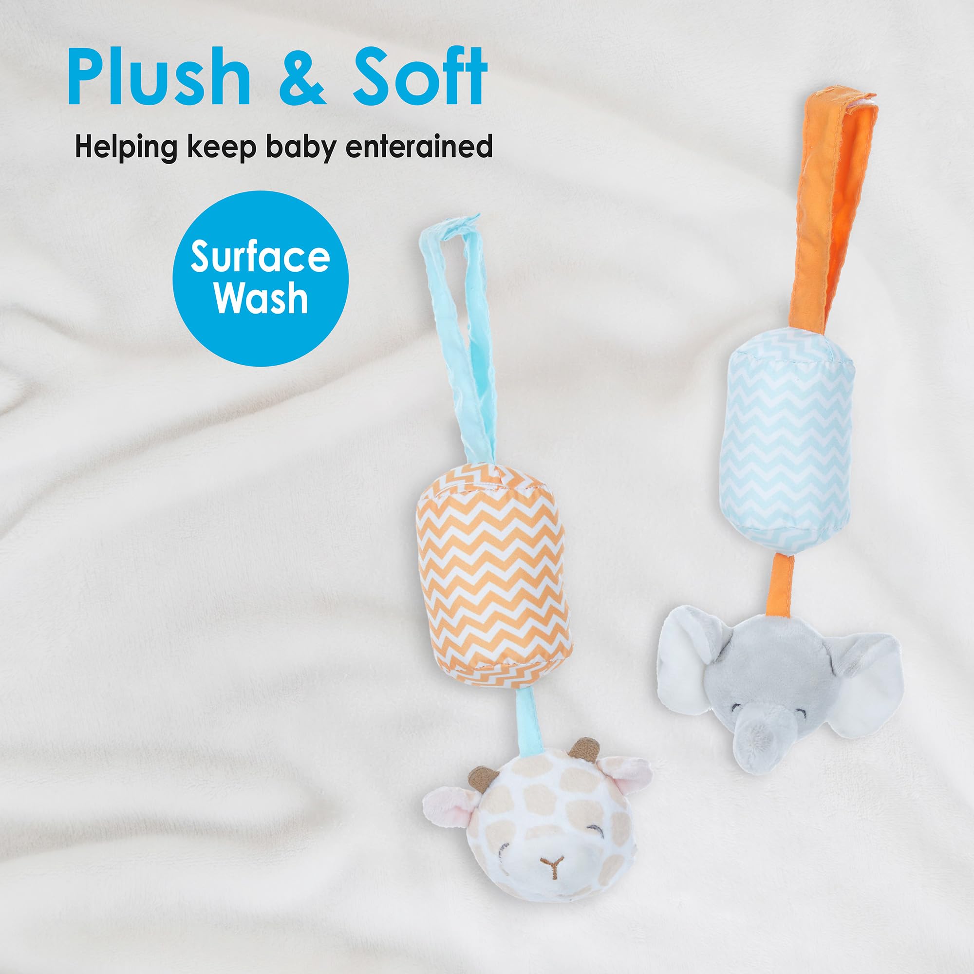 Kids Preferred Carter's Giraffe and Elephant Chime Set for Babies - Image 3