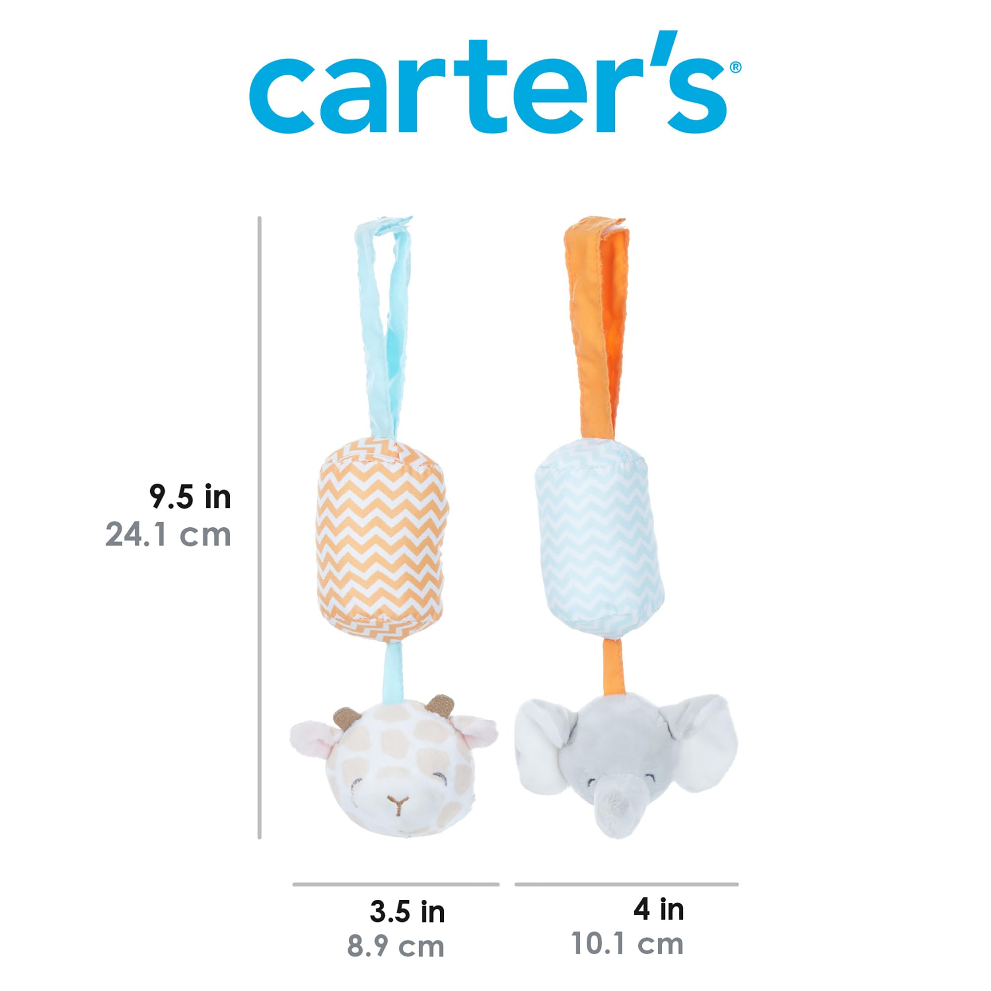 Kids Preferred Carter's Giraffe and Elephant Chime Set for Babies - Image 4