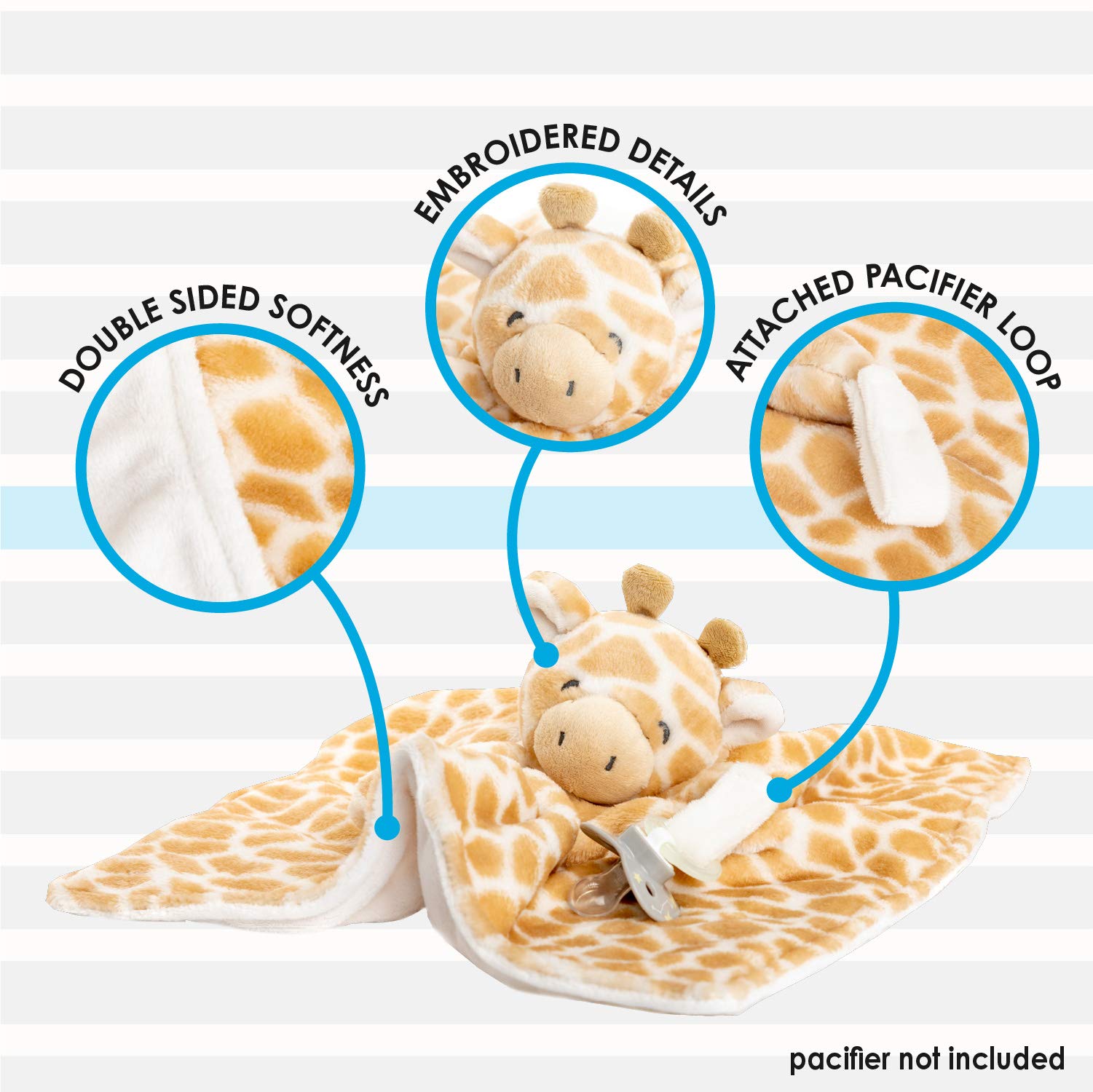 KIDS PREFERRED Carter's Giraffe Plush Stuffed Animal Snuggler Blanket - Image 3