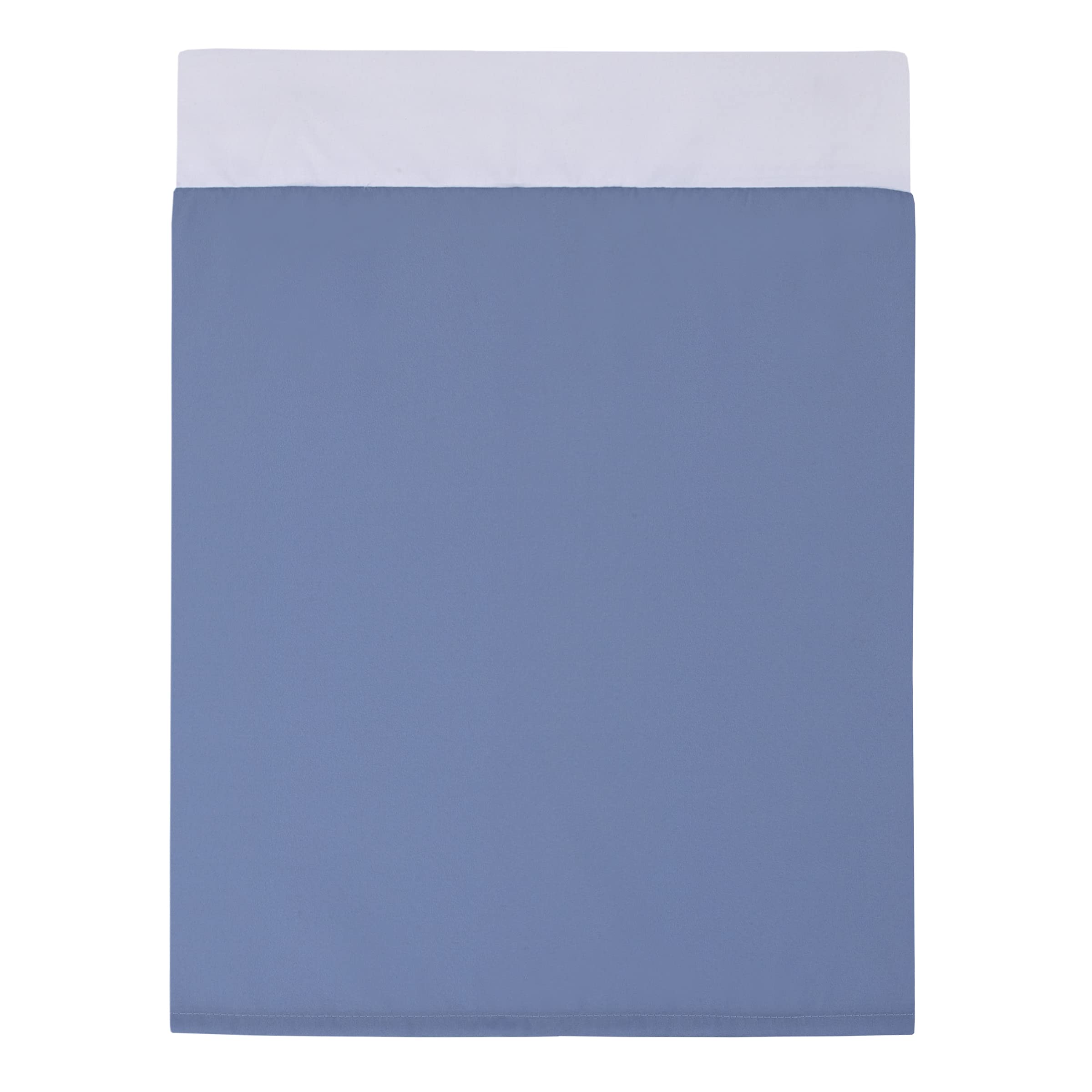 NoJo Carter's Blue Elephant - Chambray, Navy, Gray and White Elephant, Moon, Clouds and Stars 3 Piece Nursery Crib Bedding Set - Comforter, Fitted Crib Sheet and Crib Skirt - Image 4