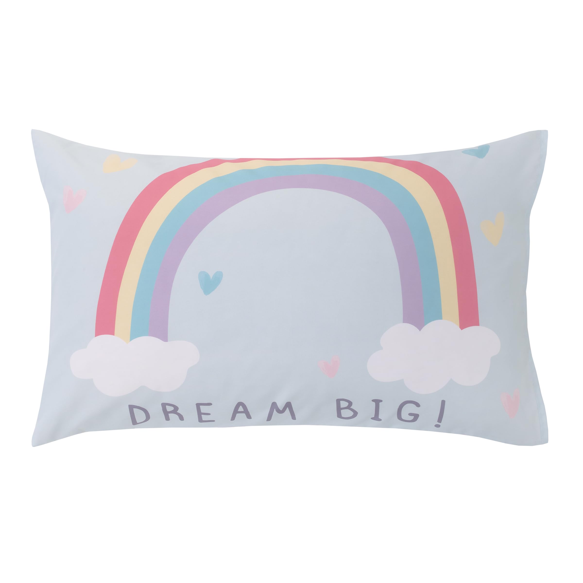 NoJo Carter's Rainbow Unicorn Pink, Purple, and Aqua Dream Big 4 Piece Toddler Bed Set - Comforter, Fitted Bottom Sheet, Flat Top Sheet, and Reversible Pillowcase - Image 5