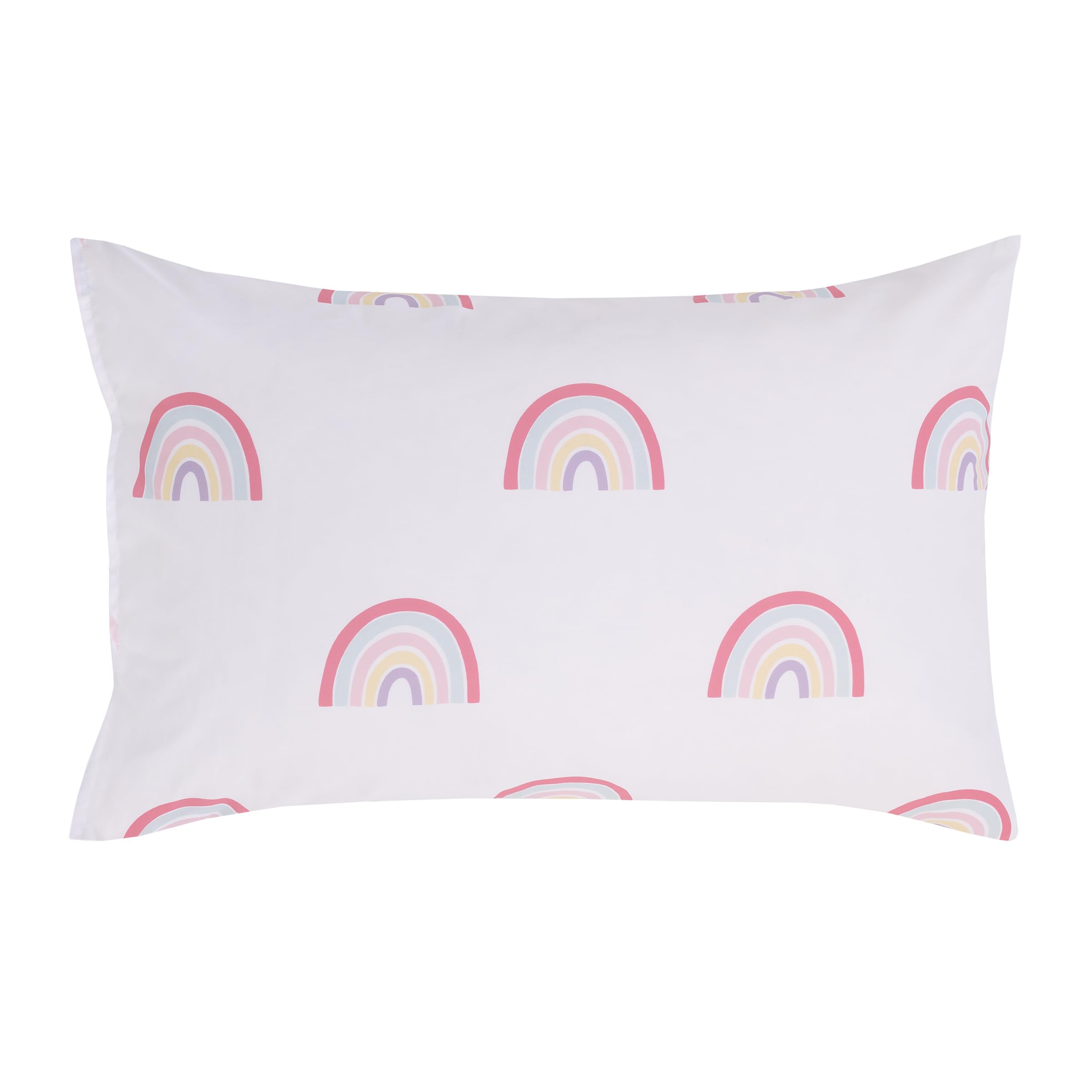 NoJo Carter's Rainbow Unicorn Pink, Purple, and Aqua Dream Big 4 Piece Toddler Bed Set - Comforter, Fitted Bottom Sheet, Flat Top Sheet, and Reversible Pillowcase - Image 6